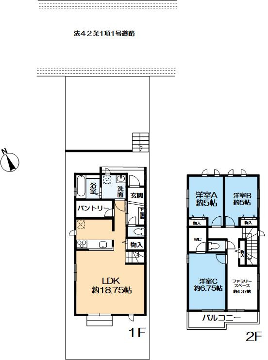 垂水区本多聞６丁目新築戸建（B号棟）の間取り