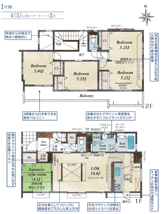 【ブルーミングガーデン】　宇都宮市五代3丁目　限定1邸の区画図|〇限定1邸〇