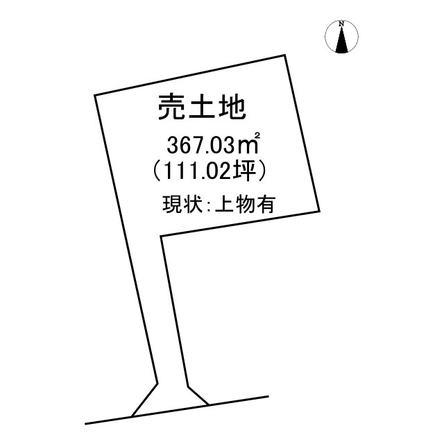 大字本郷北方字境田の土地図