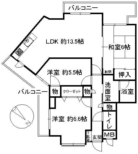 グリーンスクエアⅡ番館の間取り