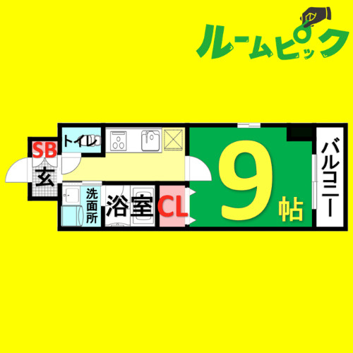 プランドール浅間町　名古屋市賃貸　仲介手数料無料の間取り