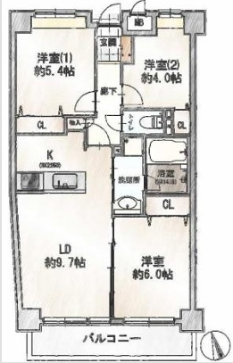 【間取り】 | パールモア浦安