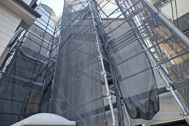 練馬区田柄３丁目のアパートのエントランス