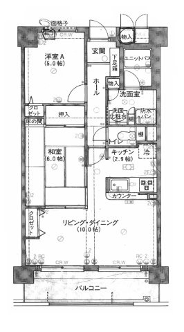 チサンマンション中之島の間取り
