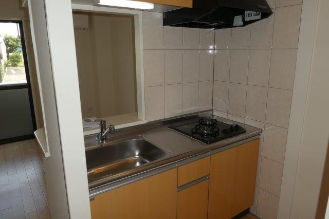 プロニティーＭＡＢＩ　Ⅱのキッチン|2口ガスコンロ付き