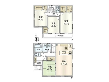 【間取り】 | 海老名市上郷３丁目　中古戸建