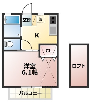エール本八幡Aの間取り