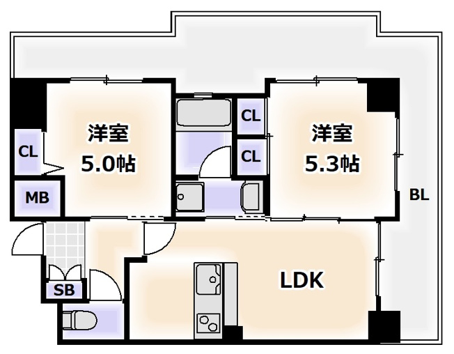 【間取り】 | エステムプラザ難波WESTリバークロス