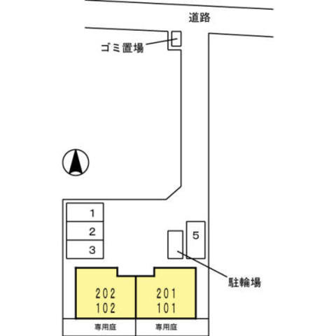 ウィット狐井の駐車場