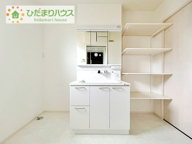 【独立洗面台】 | つくばみらい市筒戸　新築戸建　No.2 | シンプルで使い勝手の良い独立洗面台！