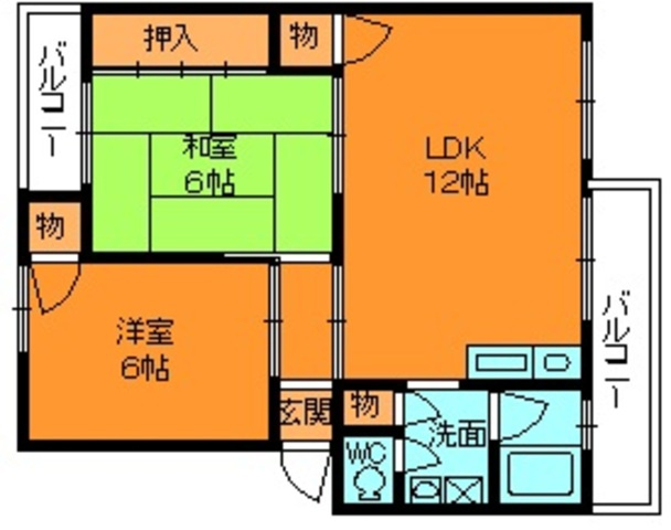 シャトーケンジの間取り