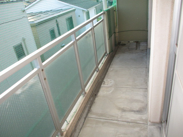 法隆寺マンションのバルコニー