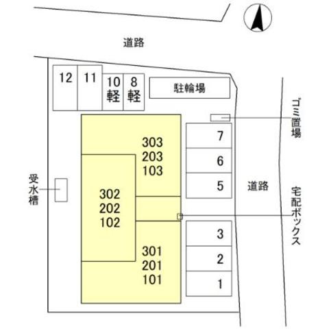 プラミシアの駐車場