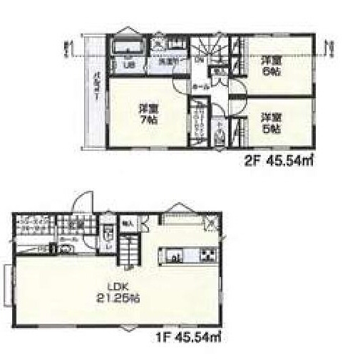 京王井の頭線 久我山駅 バス7分 新築戸建 三鷹市北野２丁目の間取り