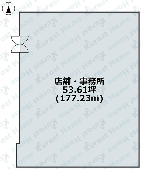 【間取り】 | 日之出町165号線ロードサイド店舗・事務所