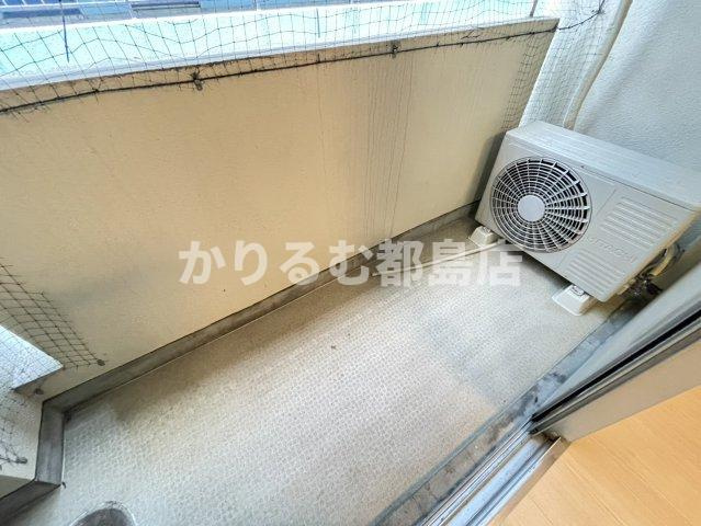 都島岡本マンションのバルコニー