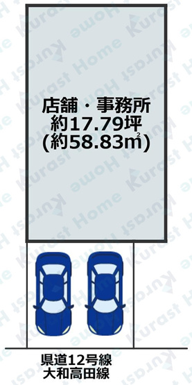【間取り】 | 神楽店舗　大和高田線ロードサイド神楽路面テナント