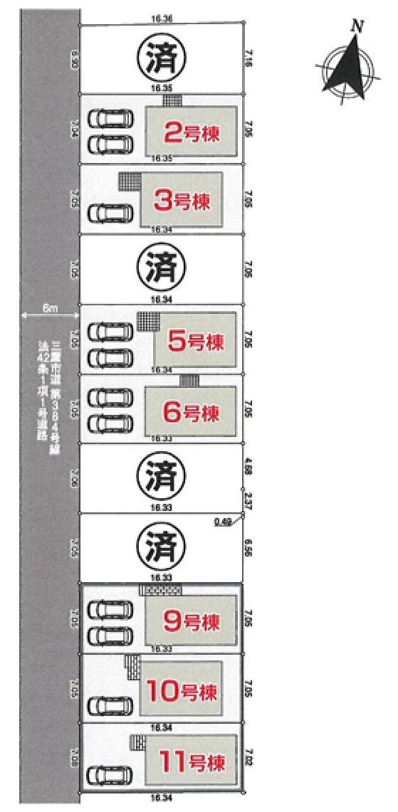 京王井の頭線 久我山駅 バス7分 新築戸建 三鷹市北野２丁目の区画図