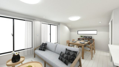 【居間・リビング】 | 【仲介手数料３００万円が無料！！】■デザイナーズハウス■7項目で最高評価 | 【お得な諸費用サービスキャンペーン中！！】
■詳細は「物件概要」の「諸費用」欄をご確認下さい！
■内装パースです。
■性能評価７項目で最高等級取得
■３５年保証
■省エネラベル取得