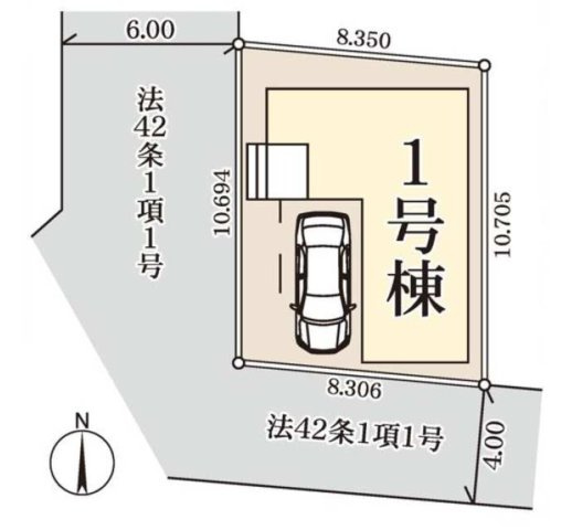 新築戸建　柏市十余二の区画図