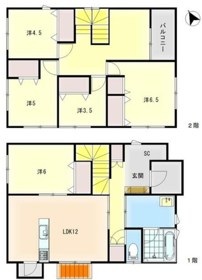 【間取り】 | 神戸町ヤンベ貸家