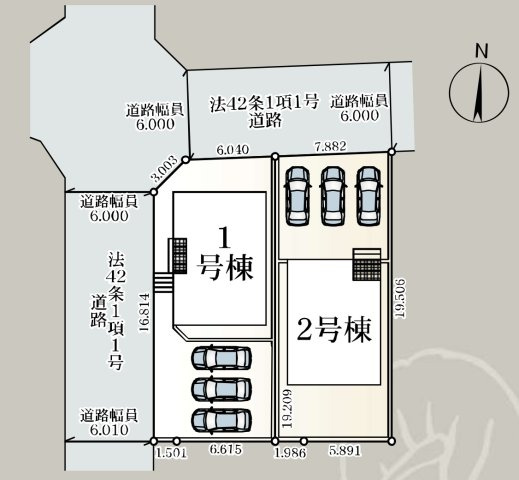 【区画図】 | 熊谷市久下第14  クレイドルガーデン　新築戸建　全2棟　2号棟