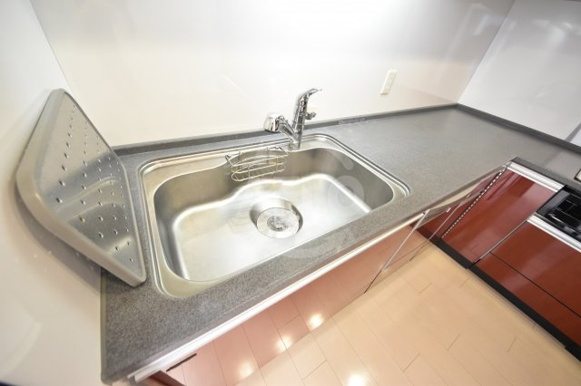 シティタワー堀江　堀江小学校区のキッチン|シティタワー堀江　3口IHカウンターシステムキッチン（グリル、ディスポーザー付き）