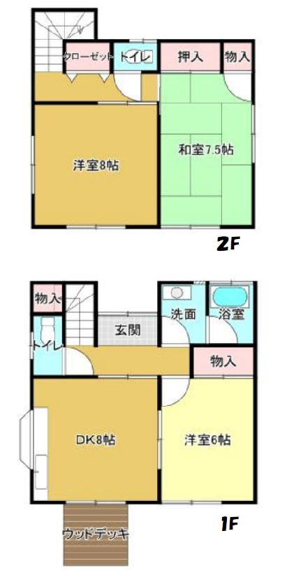 長生郡長生村岩沼　中古戸建の間取り|図面と現況に相違がある場合、現況を優先致します。