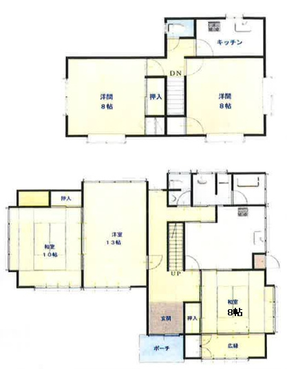大網白里市細草　中古住宅の間取り|図面と現況に相違がある場合、現況を優先致します。