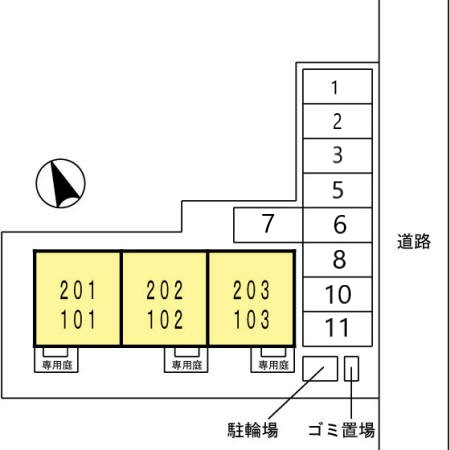 メルベーユ広の区画図