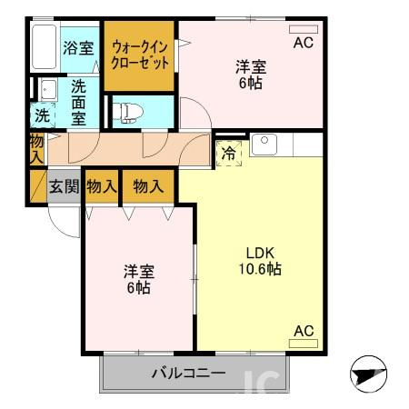 フィルコート新町 参番館の間取り