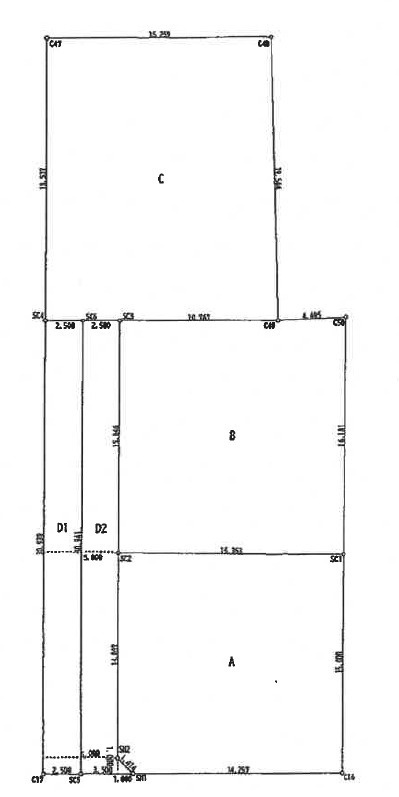 ６５８５７　岐阜市粟野東分譲地の区画図