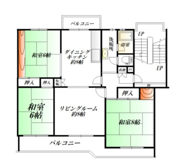 大宮東新井団地13号棟の間取り
