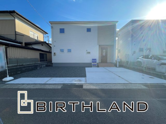 新築戸建　福島市北沢又下台第2　北沢又小・信陵中の外観|＜2号棟＞完成物件ですのでいつでもご内覧可能です！お気軽にお問い合わせください♪