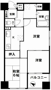 【間取り】 | ライオンズマンション土佐堀