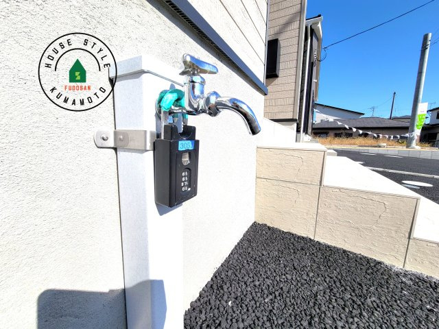 宇城市松橋町南豊崎第2-2棟（1号棟）の外観：施工例|将来的にウッドデッキなど施工して、素敵なバルコニースペースを活用できます。