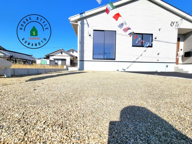 宇城市松橋町南豊崎第2-2棟（1号棟）の庭|お庭で自由な時間を過ごせます。