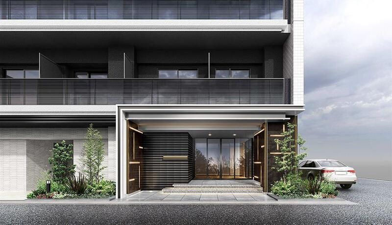 ライオンズフォーシア築地ステーションのエントランス