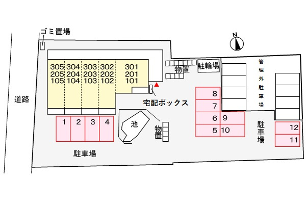 COCO若里の区画図