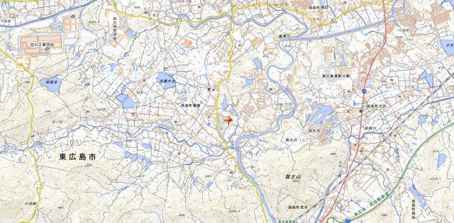 広島県東広島市　一棟マンションの地図