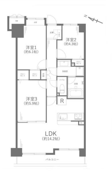 【間取り】 | ハイホーム鷺沼東 | 販売価格２，９８０万円　間取り：３ＬＤＫ（いつでもご見学可能ですのでお気軽にお問合せ下さい）
