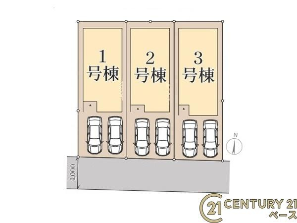 リーブルガーデン北郡山町 ２号棟 ／新築一戸建の区画図|■こちらの物件は２号棟です！■
