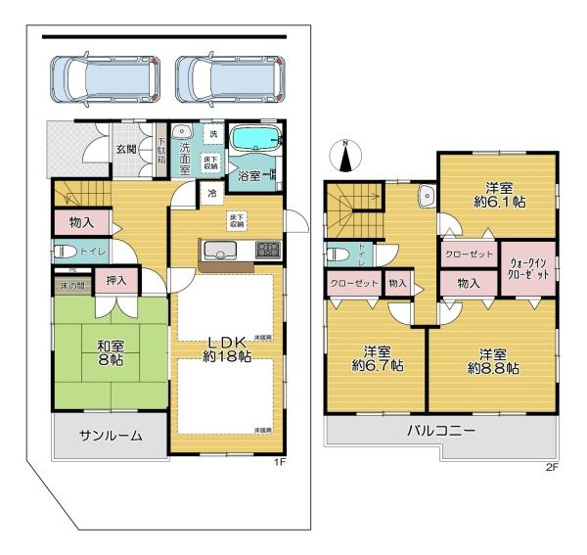 【間取り】 | 三田市狭間が丘2丁目　中古戸建