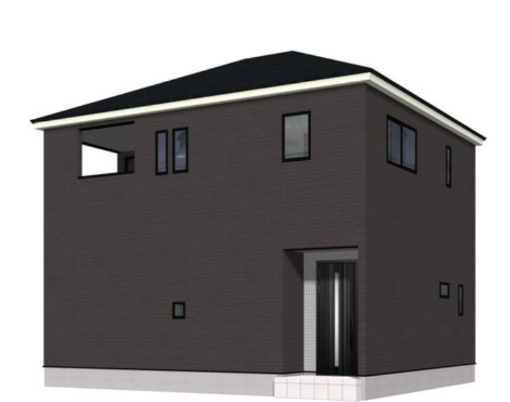 安曇野市三郷明盛　第1　新築戸建の外観パース|外観パース