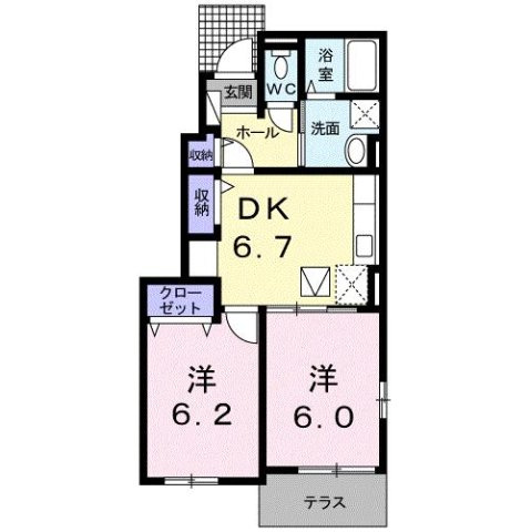 サンシャイン桜Ⅱの間取り