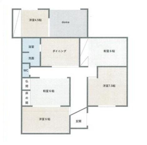和歌山市直川　中古戸建の間取り