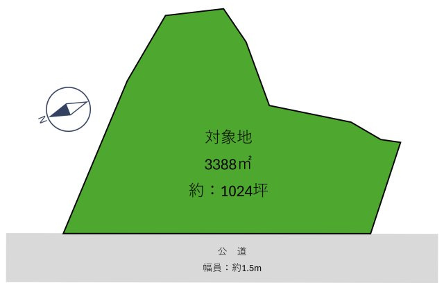 朝来市山東町大垣　土地の土地図