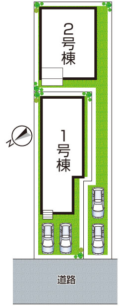 堺市堺区宿屋町東　新築一戸建ての区画図|全2区画