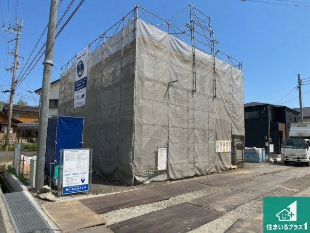 加東市北野　新築一戸建ての外観|周辺は落ち着いた街並みの住宅地！子育てがしやすい住環境です！まだ未完成ですが、現地でしかわからない事もございます。是非一度ご覧ください。