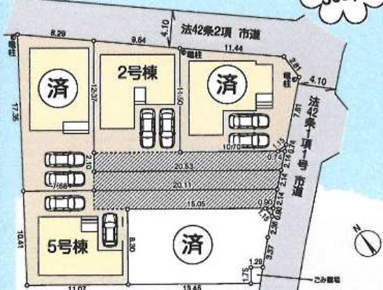 【仲介手数料無料】所沢市上新井全５棟５号棟　所沢市の新築住宅なら西武ハウジングの区画図